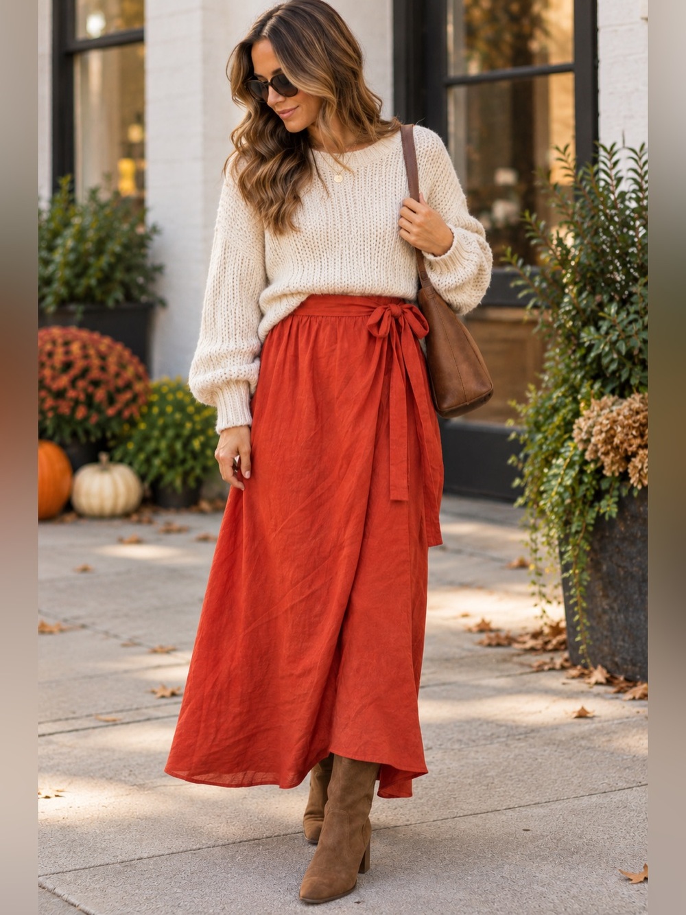 LOFT Linen Cotton Size M Wrap Skirt Set | Fall to Summer Style